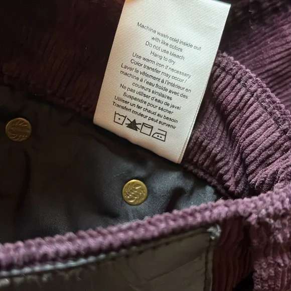 RAG & BONE Casey Corduroy High Rise Flare Jeans in Burgundy - Size 27 - Picture 11 of 16